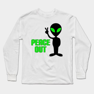 Peace Out Alien Long Sleeve T-Shirt